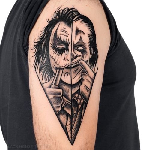 Buy Body Art Colored Dark Joker Arm Tattoo Men or Women Unisex Stickers  Online in India - Etsy